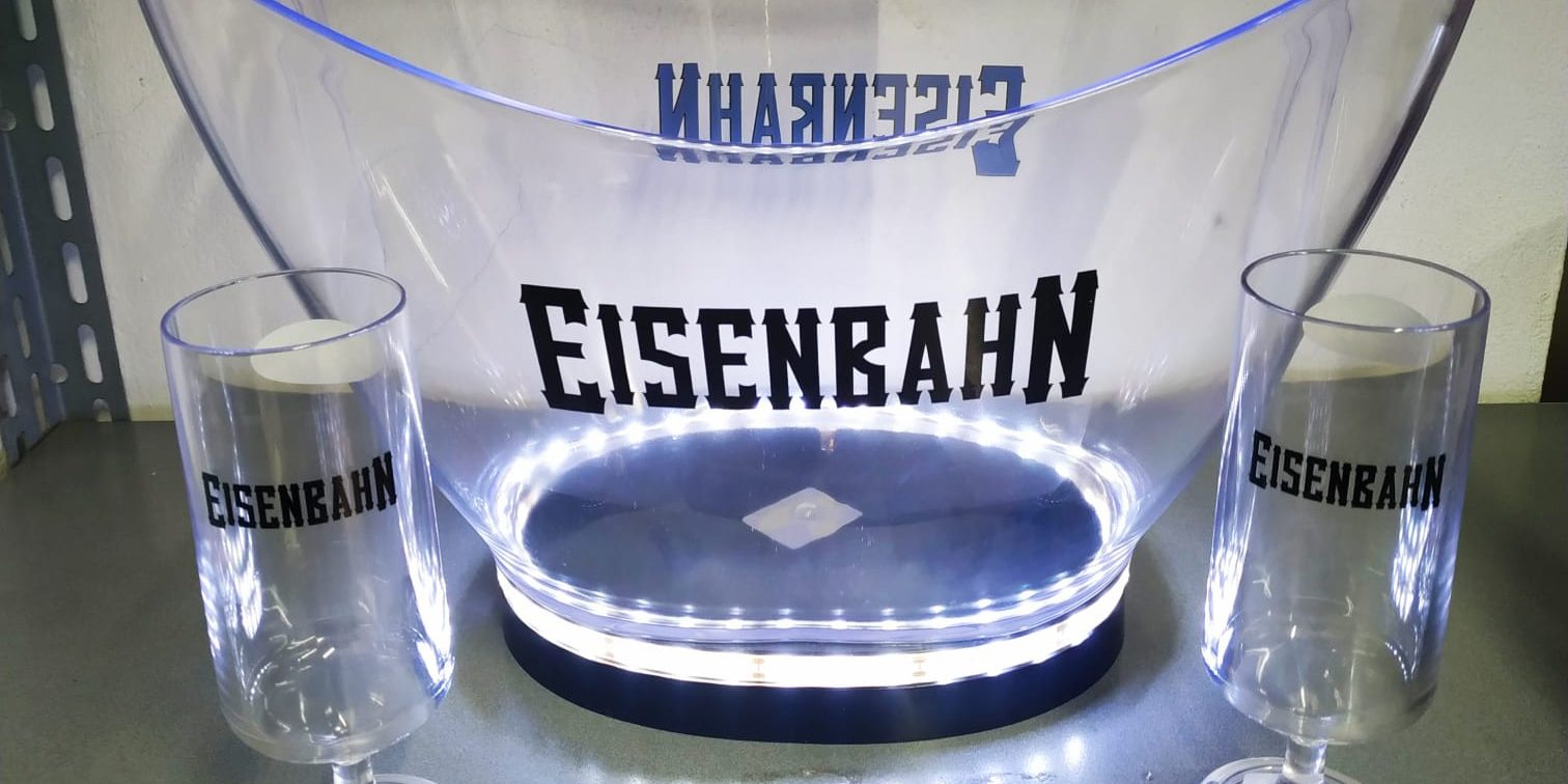 Balde de Gelo com Led Personalizado